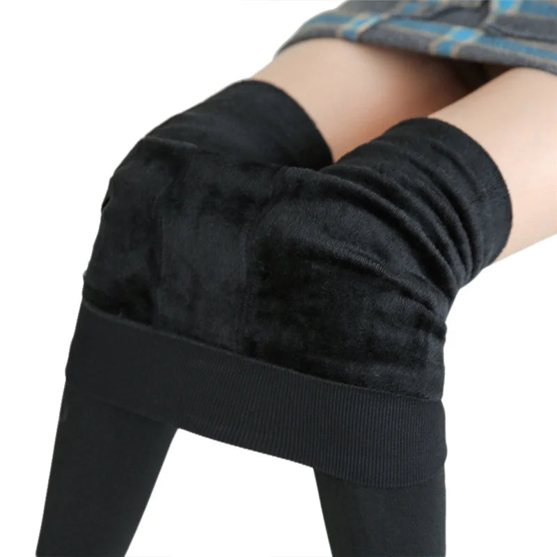 Winter Leggings for Women Warm Leggins Solid Color Velvet Leggins High Waist Leggings Stretchy Leggings Dropshipping