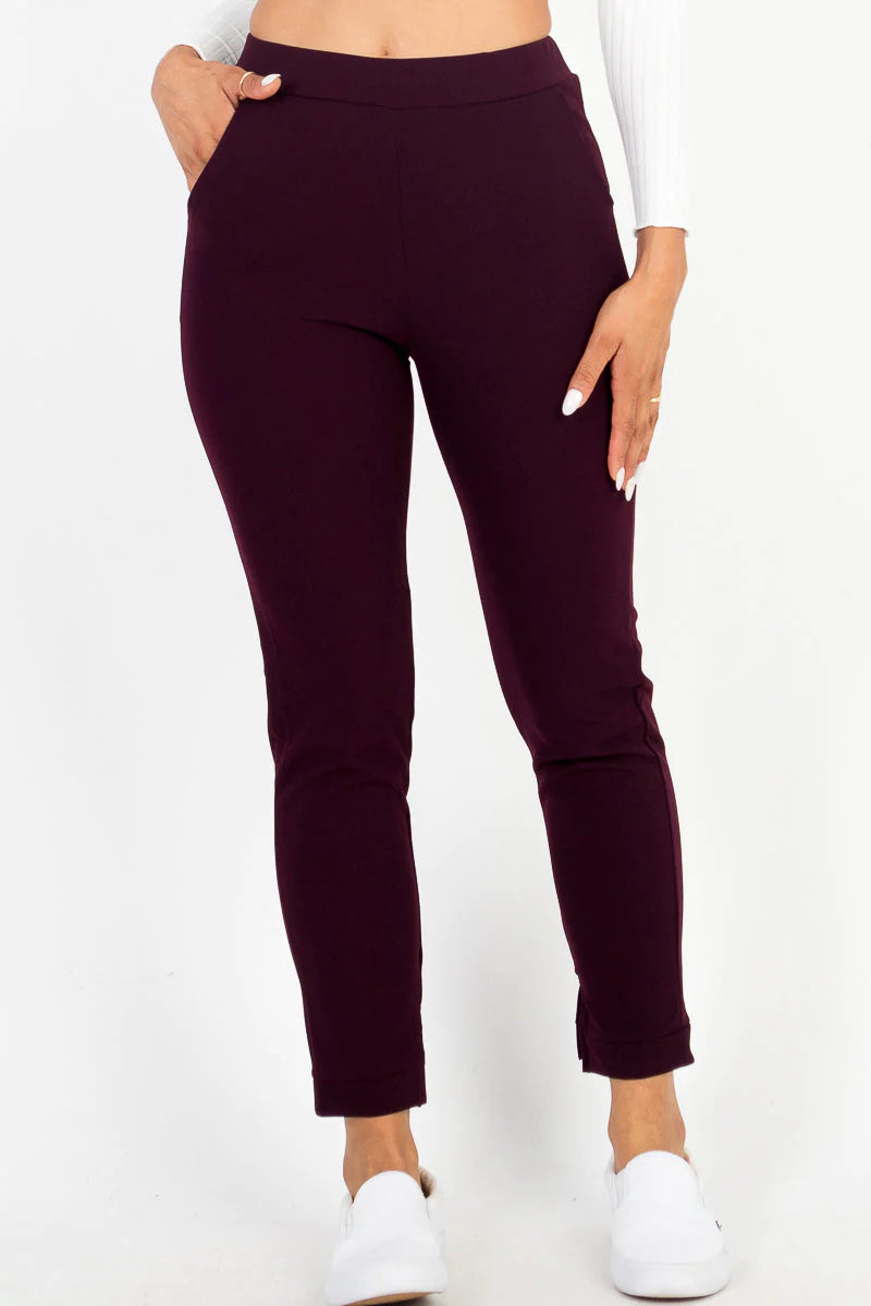 Knit Side Slit Pants (CAPELLA)