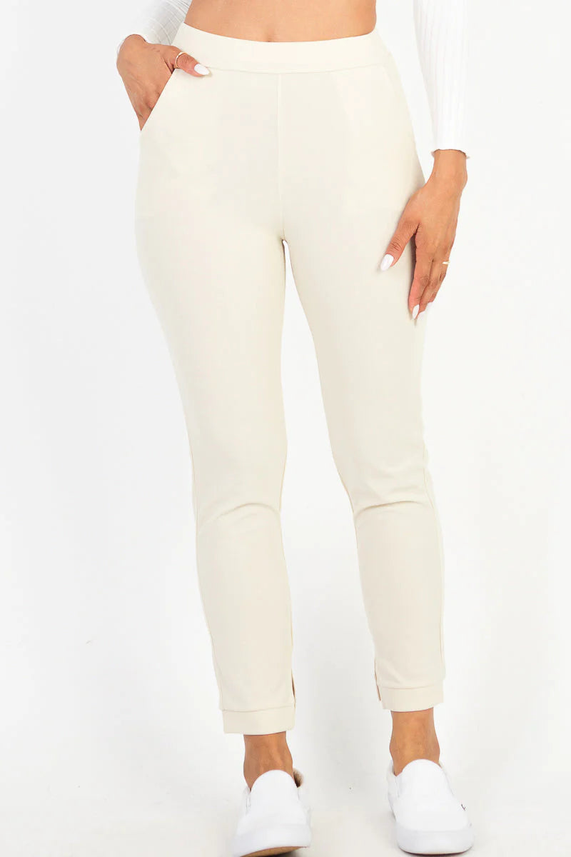 Knit Side Slit Pants (CAPELLA)