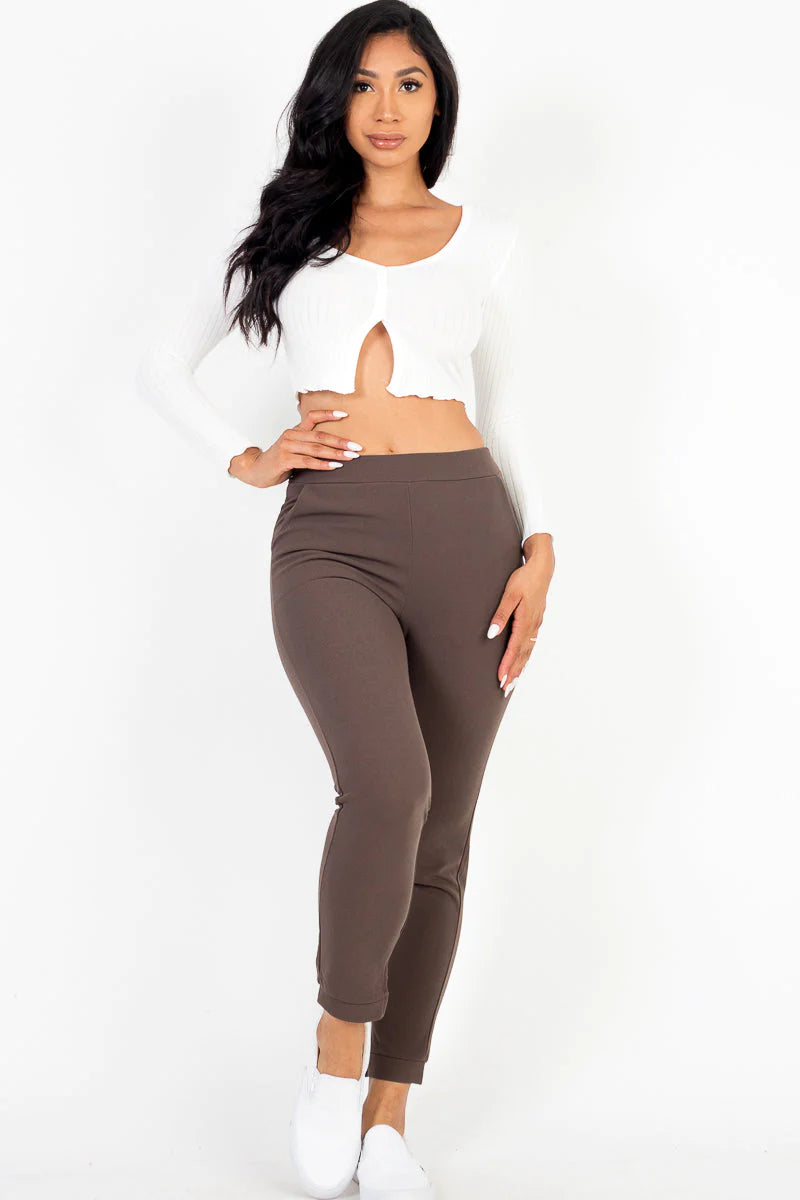 Knit Side Slit Pants (CAPELLA)