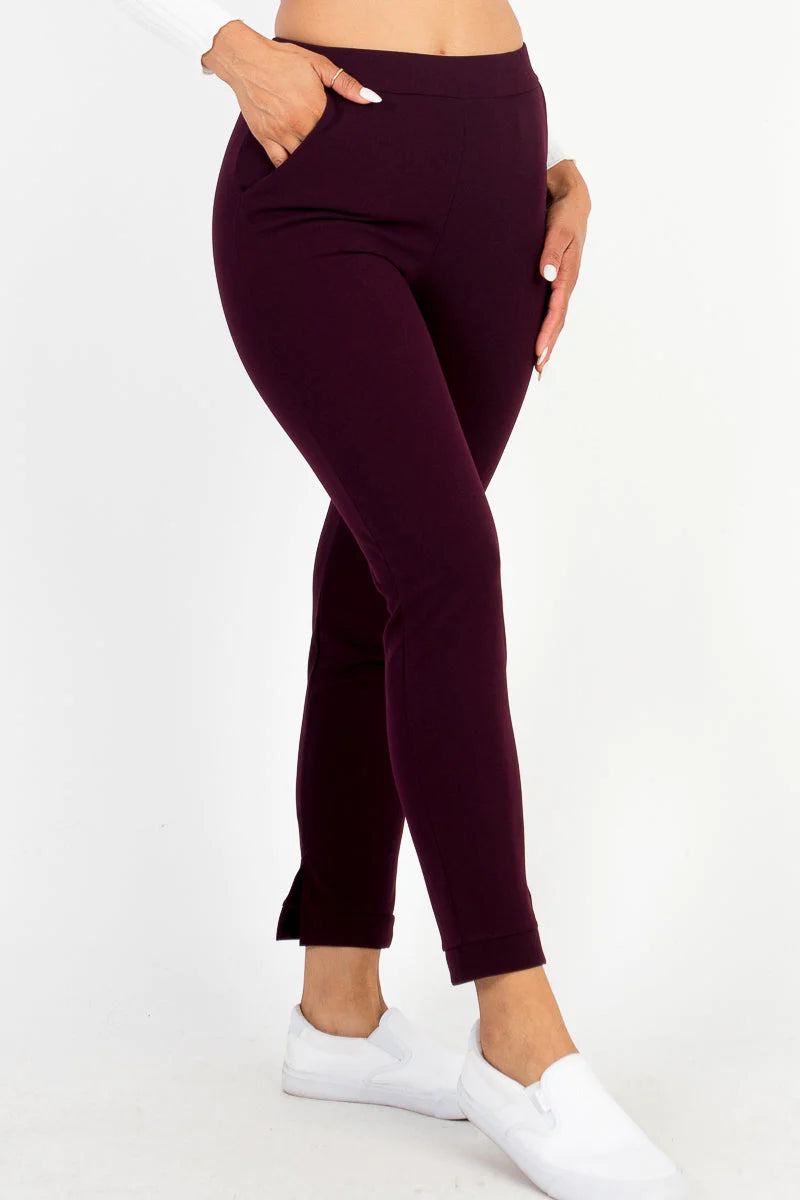 Knit Side Slit Pants (CAPELLA)